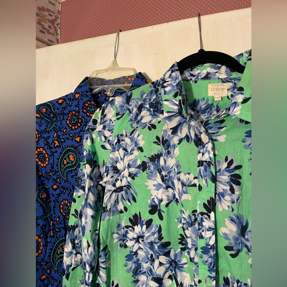 J. Crew Factory Tops - JCREW FACTORY- BUNDLE of 2 women’s button down Perfect Shirts size S